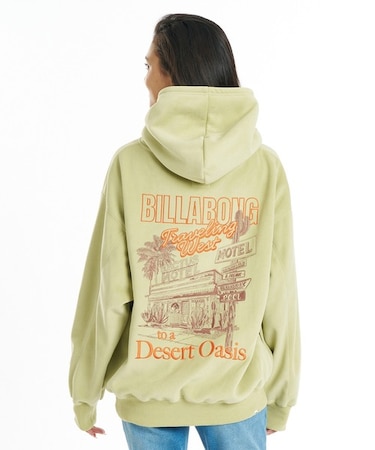 BILLABONG/BG014025 プルオーバー パーカー フーディー バックプリント SUEDE LIKE BONDING FLEECE ビラボン レディース ムラサキスポーツ