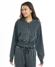 BILLABONG/BG014031 ジップアップ パーカー フーディー クロップド丈 ショート丈 LOOSE CROPPED ZIP PARKA ビラボン レディース ムラサキスポーツ