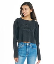 BILLABONG/BG014056 長袖 Tシャツ ロンT クロップド丈 ショート丈 APPLIQUE BABY FIT LS TEE ビラボン レディース ムラサキスポーツ