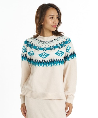 BILLABONG/BG014604 ニット セーター セットアップ対応 クルーネック FAIR ISLE CREW SWEATER クルーネック FAIR ISLE CREW SWEATER ビラボン レディース ムラサキスポーツ