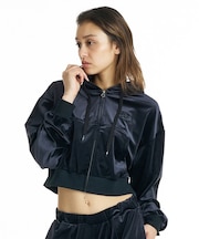 DC/LZH264310 ジップアップ パーカー 6 WS VELOUR SHORT ZH ベロア セットアップ対応 ディーシー レディース ムラサキスポーツ