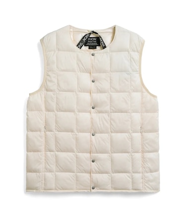 TAION (タイオン) - CREW NECK BUTTON DOWN VEST (クルーネックボタンダウンベスト) TAION-004
