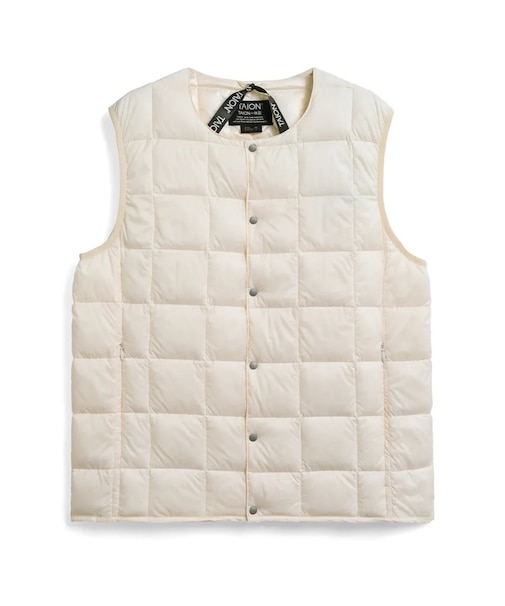 TAION (タイオン) - CREW NECK BUTTON DOWN VEST (クルーネックボタンダウンベスト) TAION-004