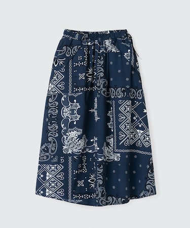 WILD THINGS (ワイルドシングス) - PRINT LAX SKIRT (プリントラックススカート) WTL25032AD レディース