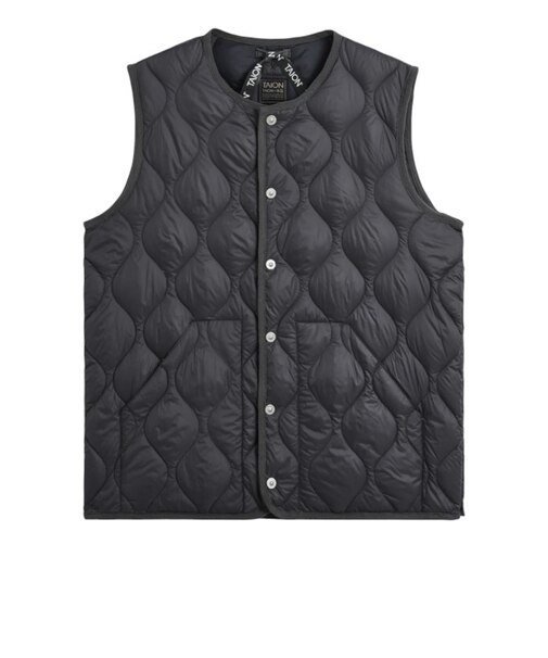 TAION (タイオン) - MILITALY CREW NECK DOWN VEST SOFTSHELL (ミリタリークルーネックダウンベストソフトシェル) 004ALSBML-1