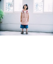キッズエプロン110cm/台湾八哥 No.4/地質粉紅