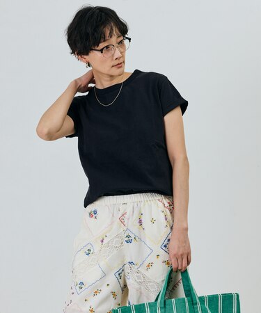 オイルカット加工クルーネック Tシャツ