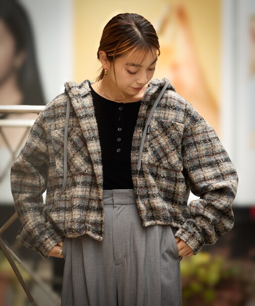 別注 フード ヘビー ネルシャツ ジャケット
