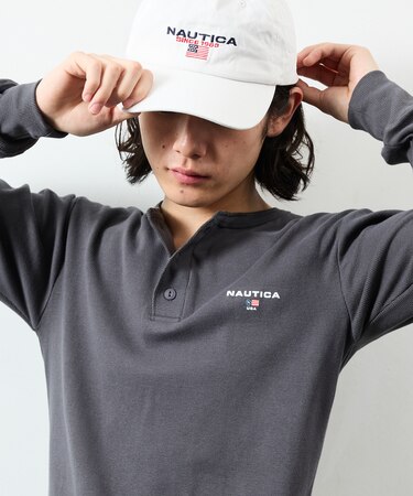 Essentials タイトフィット L/S ヘンリーネック ピグメントTシャツ