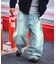 ワイドカーブシルエット フラッグロゴ ダブルニー ペインターパンツ