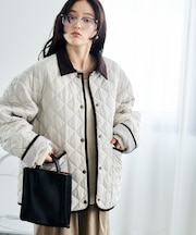 PRIMALOFT ダイヤキルト 襟付きリバーシブルコート