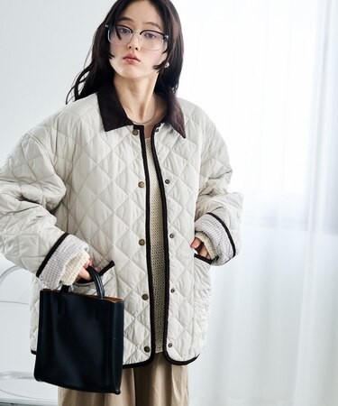 PRIMALOFT  ダイヤキルト 襟付きリバーシブルコート