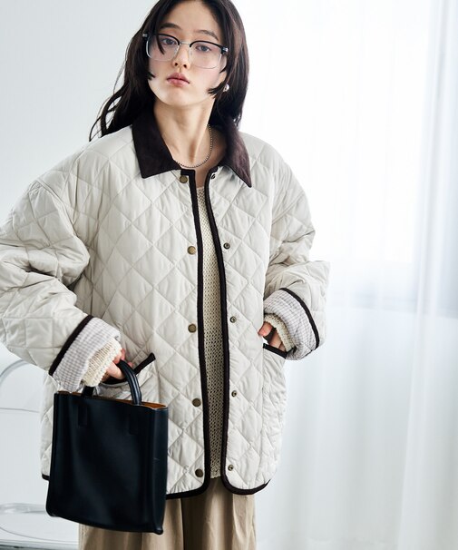 PRIMALOFT  ダイヤキルト 襟付きリバーシブルコート