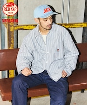 RED KAP × FREAK'S STORE 別注 ストライプ ワーク シャツカバーオール