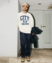 Champion × FREAK'S STORE 別注 REVERSE WEAVE VINTAGE WASH PRINT SWEAT