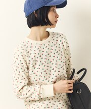 小花柄 サーマル プルオーバー