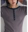 別注 Panel rib Henley Long Sleeve T-shirt