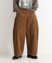コーデュロイ カーブ ワイド パンツ