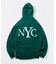 リラックスフィット NYCロゴ ジップアップ フーディー