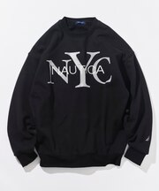 リラックスフィット NYCロゴ クルーネックスウェット
