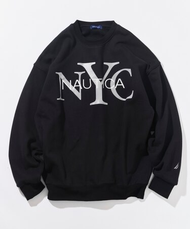 リラックスフィット NYCロゴ クルーネックスウェット