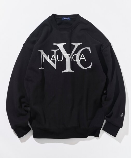 リラックスフィット NYCロゴ クルーネックスウェット