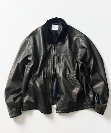 LEATHERETTE TRACKER JACKET