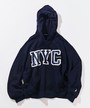 カレッジラバープリントPULLOVER HOODIE