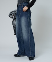 USAコットン バックシンチ デニム パンツ