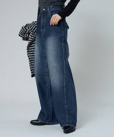 USAコットン バックシンチ デニム パンツ