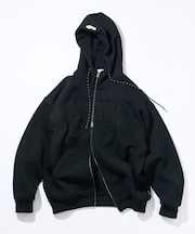 Reebok × NAUTICA ダブルネーム アーチロゴ ダンボール ジップアップ スウェットフーディ/ジップパーカー