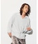 ブークレ シャギー メランジ スキッパー プルオーバーニット