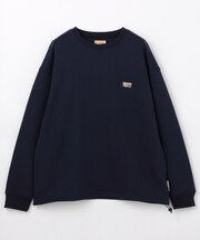 リラックスフィット スピンドル ダンボール ワンポイントロゴ クルーネックスウェット