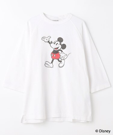 【MICKEY MOUSE】Leopard Raglan Tシャツ