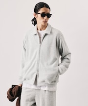 リラックスフィット シャギー裏毛 ジップアップカーディガン