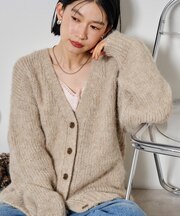 起毛ニットカーディガン