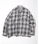 Magazine Pocket Ombre Check Open Collar Shirt