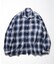 Magazine Pocket Ombre Check Open Collar Shirt
