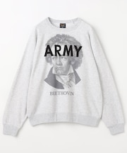 別注 ARMY ベートーベン プリント クルーネックスウェット