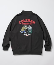 Coleman × FREAK'S STORE 別注 ヴィンテージカタログ ドッグデザイン ハーフジップスウェット