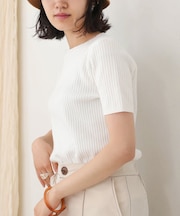【WEB限定】BASIC半袖リブニット