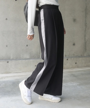 【Bab】【S・Mサイズ展開】2WAYセンタープレスサイドラインパンツ