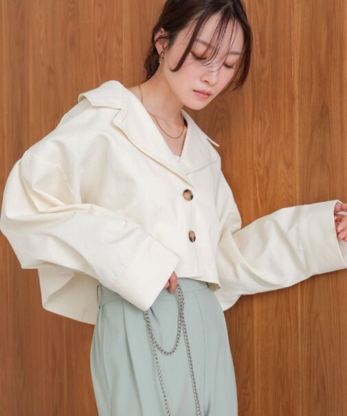 ルーズショートトレンチジャケット