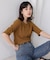 5分袖リブTシャツ