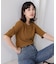 5分袖リブTシャツ
