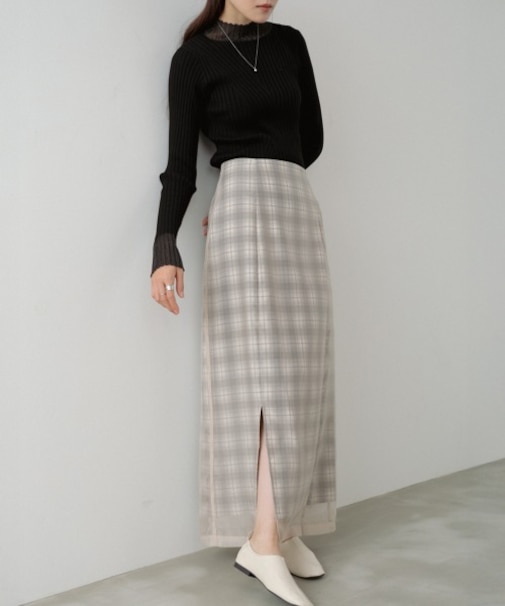 【Bab】(S・Mサイズ展開) シアードッキングチェックスカート