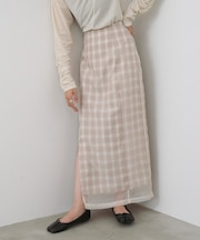 【Bab】(S・Mサイズ展開) シアードッキングチェックスカート
