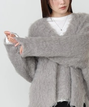 インナーセットキーネックケカ゛キニットトッフ゜ス