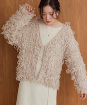 【Bab】ループ編みニットカーディガン