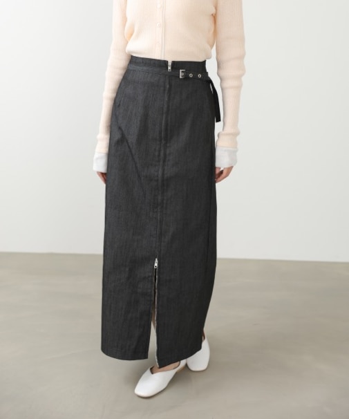 【Bab】【選べるサイズ展開】フロントWジップタイトスカート
